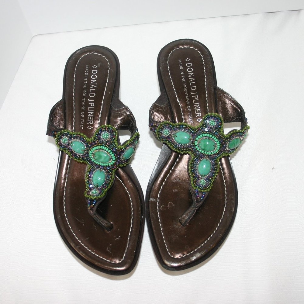 Donald Pliner Wedge Heel Sandal 'Cece" Size 8.5 J-894. New Condition. No box.